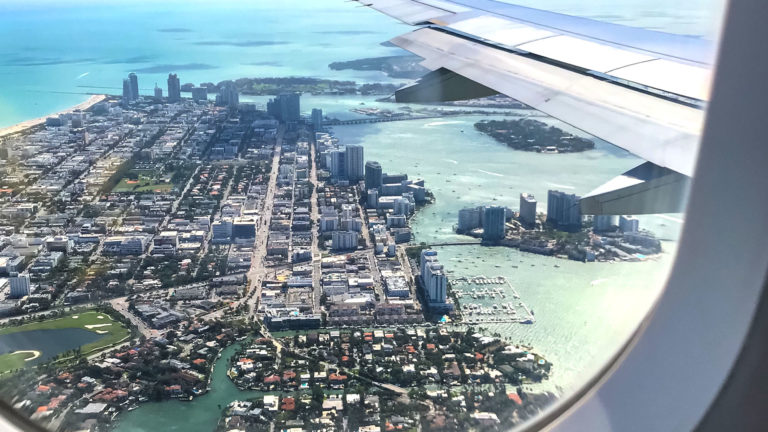 Miami view by plane