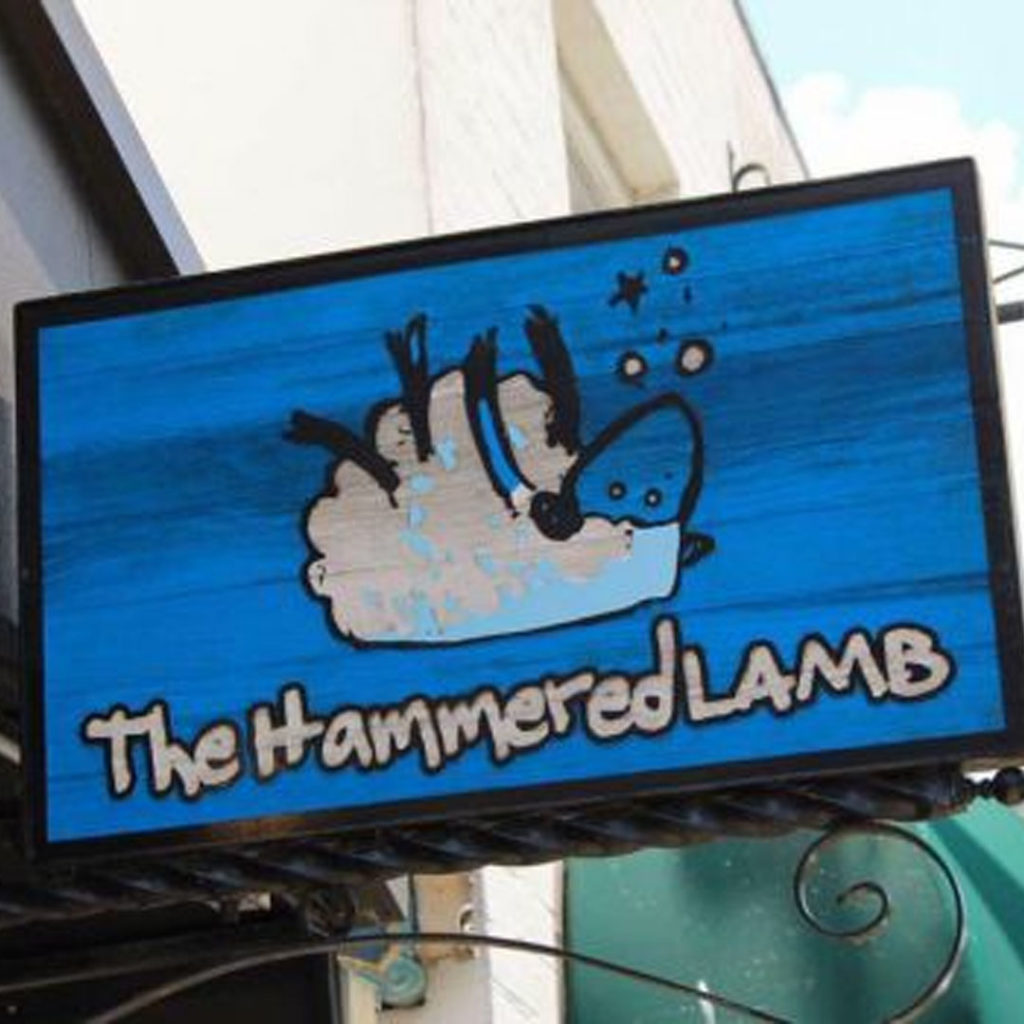 sign restaurant the Hammered Lamb