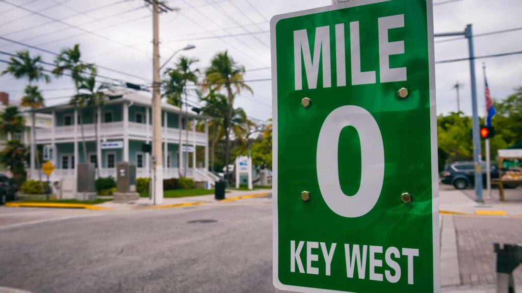 mile marker key west route florida