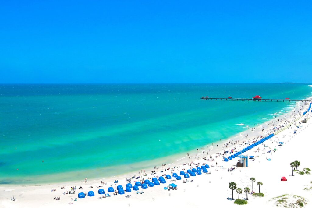 Clearwater beach in Florida