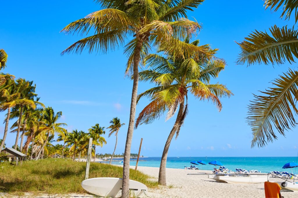 Key West beach in Florida