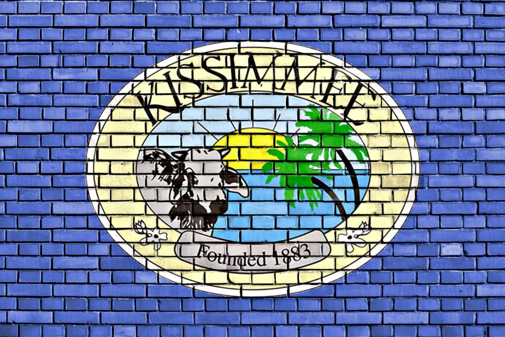 kissimmee (florida) welcome flag wall
