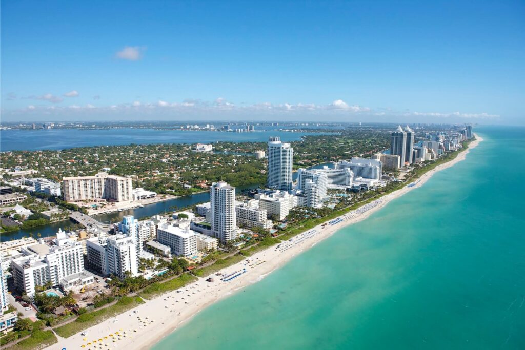 Miami South beach in Florida