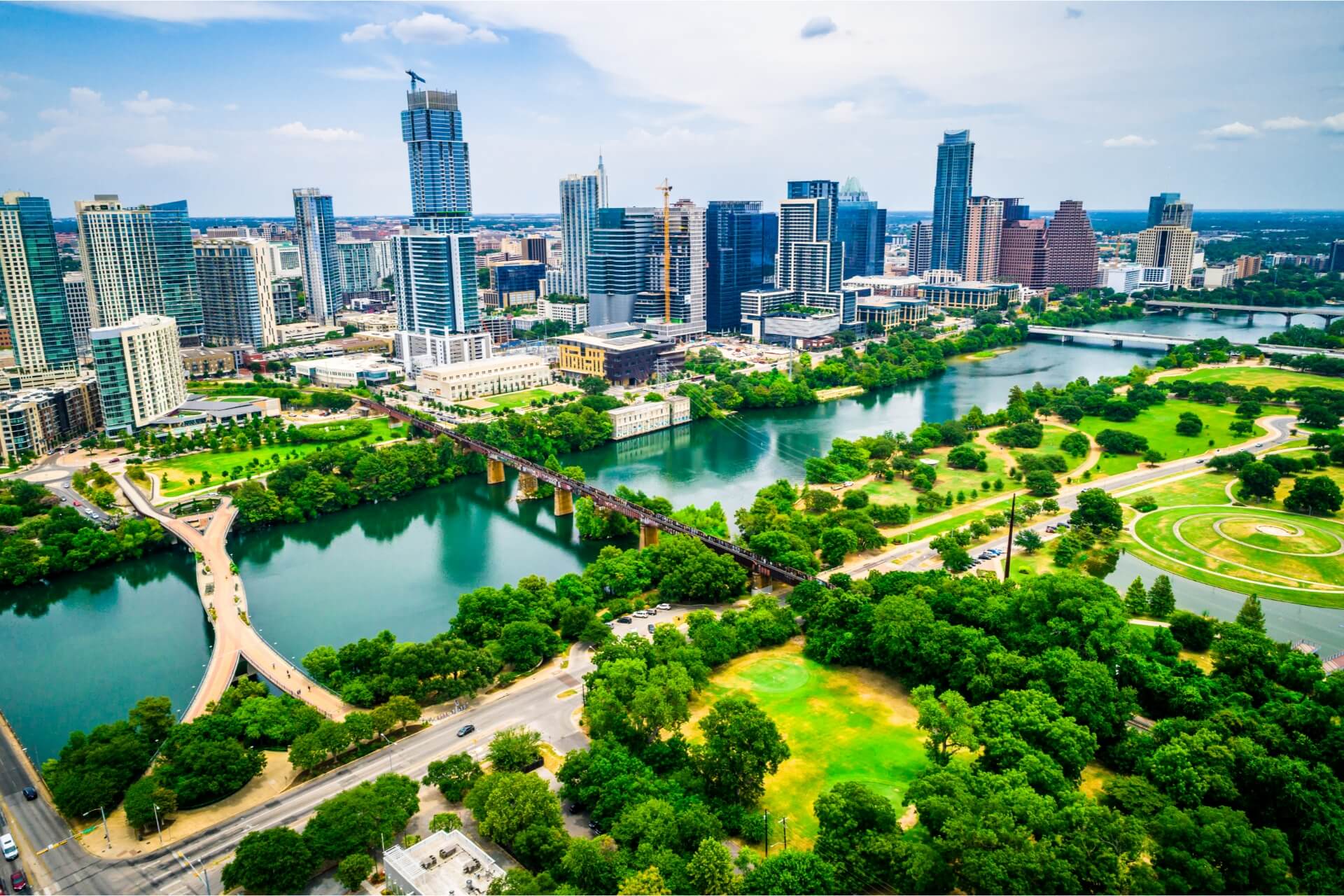 Houston, Texas - green parks and areas