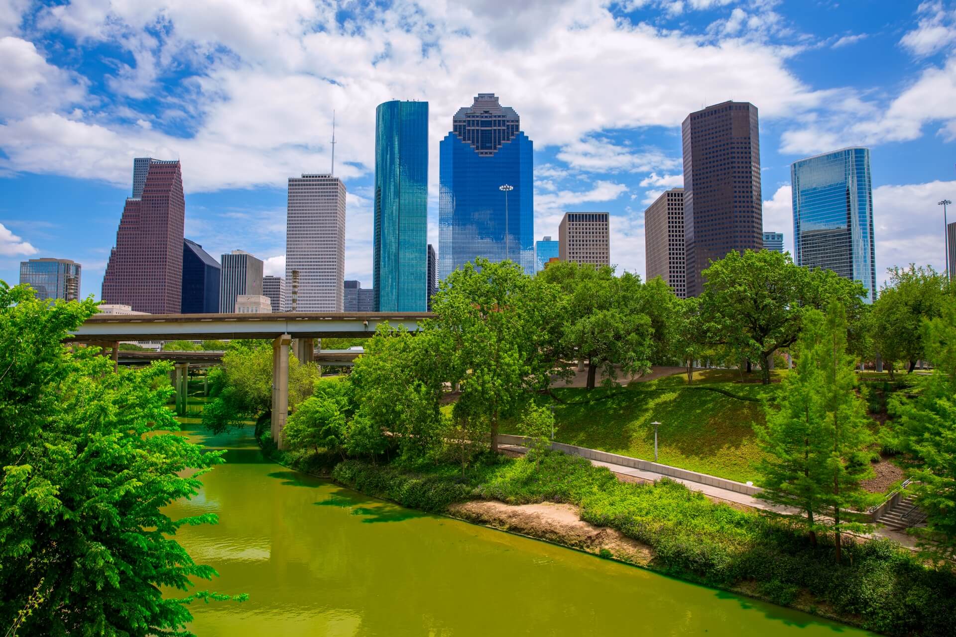Houston, Texas - green areas