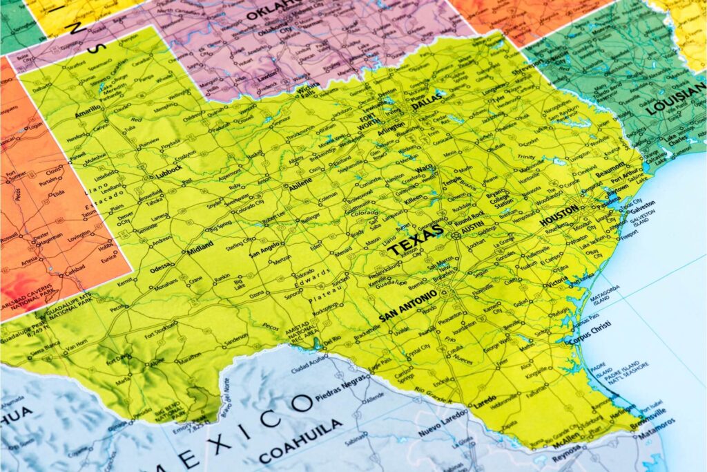 map of texas