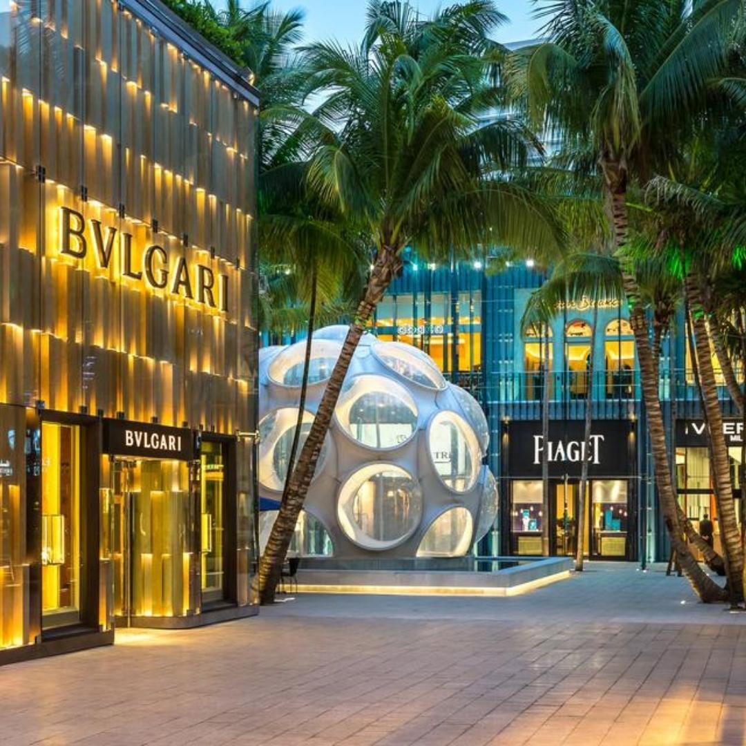 Bulgari's shop in Miami Design District
